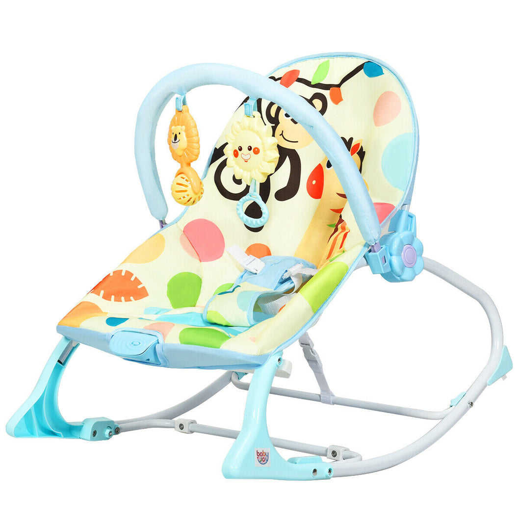 Baby Bouncer with Adjustable Seat and Toys