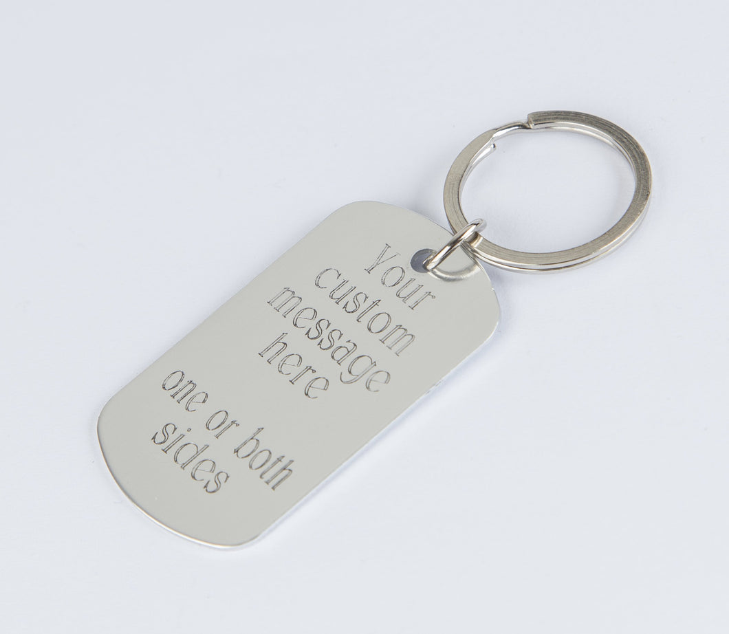 Personalized engraved keychain